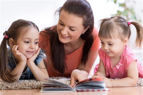 Children reading at home